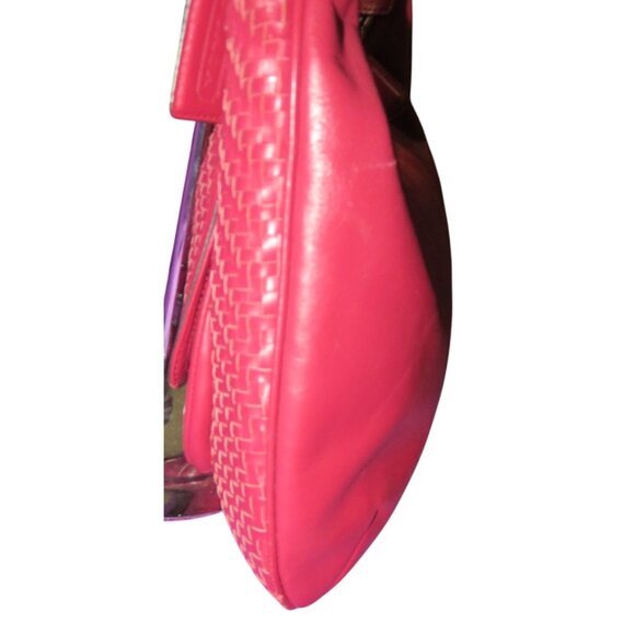 Coach 2012 Kristin Woven Maroon Leather Hobo Handbag - Picture 3 of 10